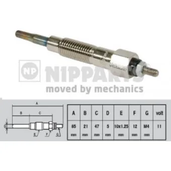 Bougie de préchauffage NIPPARTS J5711025