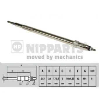 Bougie de préchauffage NIPPARTS J5711027