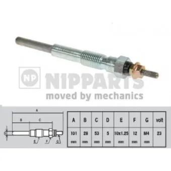 Bougie de préchauffage NIPPARTS J5712003