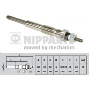 Bougie de préchauffage NIPPARTS J5712005