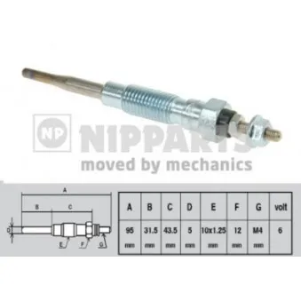 Bougie de préchauffage NIPPARTS J5712006
