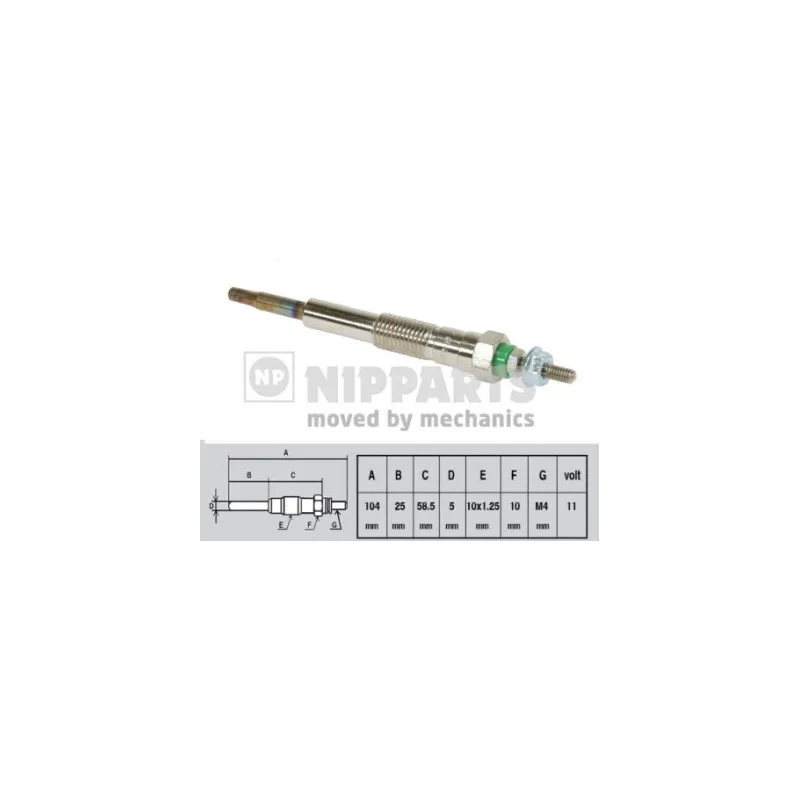 Bougie de préchauffage NIPPARTS J5712013