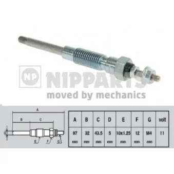 Bougie de préchauffage NIPPARTS J5712014