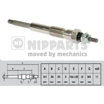 Bougie de préchauffage NIPPARTS J5712016