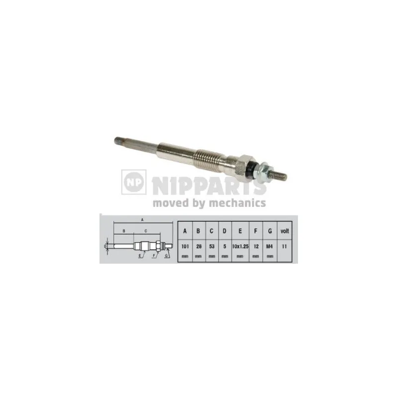 Bougie de préchauffage NIPPARTS J5712016