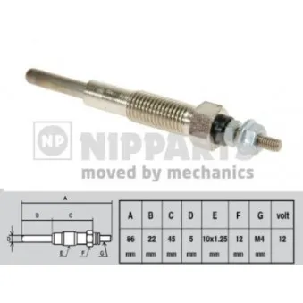 Bougie de préchauffage NIPPARTS J5713002