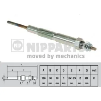 Bougie de préchauffage NIPPARTS J5713010