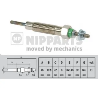 Bougie de préchauffage NIPPARTS J5715004