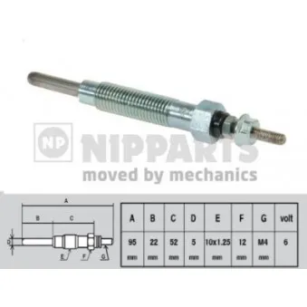 Bougie de préchauffage NIPPARTS J5715007