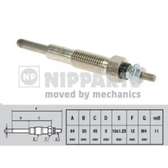 Bougie de préchauffage NIPPARTS J5715008