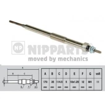 Bougie de préchauffage NIPPARTS J5715010
