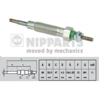 Bougie de préchauffage NIPPARTS J5715011