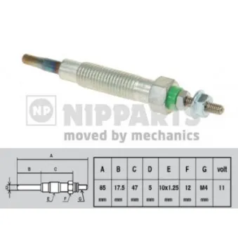 Bougie de préchauffage NIPPARTS J5715012