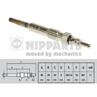 Bougie de préchauffage NIPPARTS J5715014