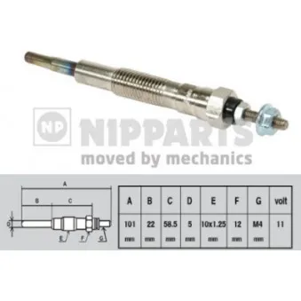 Bougie de préchauffage NIPPARTS J5718000