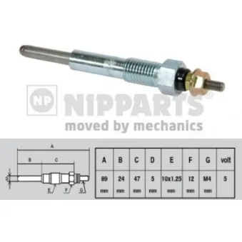 Bougie de préchauffage NIPPARTS J5719000
