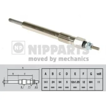 Bougie de préchauffage NIPPARTS J5719002