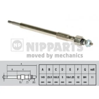 Bougie de préchauffage NIPPARTS J5719012