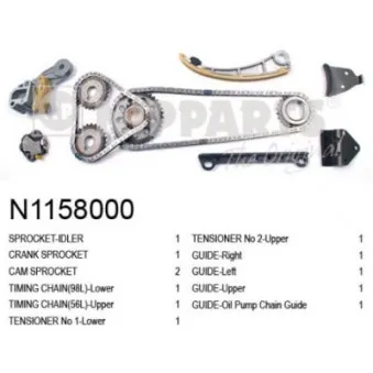 Kit de distribution par chaîne NIPPARTS N1158000