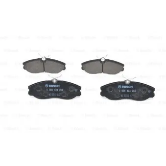 Jeu de 4 plaquettes de frein avant BOSCH 0 986 424 204