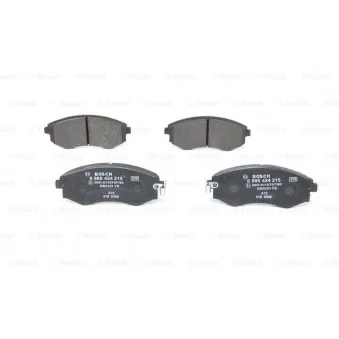 Jeu de 4 plaquettes de frein avant BOSCH 0 986 424 215