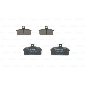 Jeu de 4 plaquettes de frein avant BOSCH 0 986 424 274
