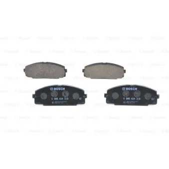 Jeu de 4 plaquettes de frein avant BOSCH 0 986 424 319