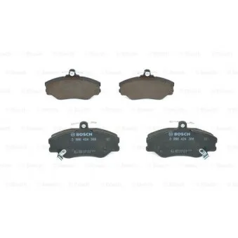 Jeu de 4 plaquettes de frein avant BOSCH 0 986 424 368
