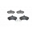 Jeu de 4 plaquettes de frein avant BOSCH 0 986 424 371 - Visuel 1