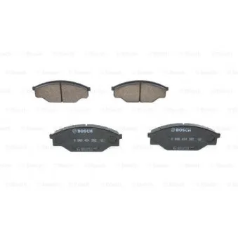 Jeu de 4 plaquettes de frein avant BOSCH 0 986 424 382