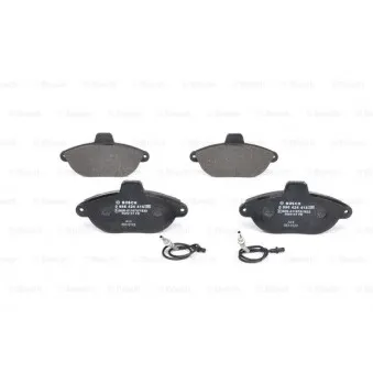 Jeu de 4 plaquettes de frein avant BOSCH 0 986 424 415