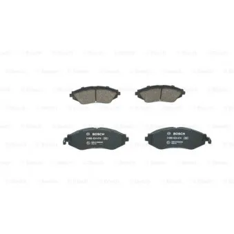 Jeu de 4 plaquettes de frein avant BOSCH 0 986 424 474