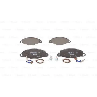 Jeu de 4 plaquettes de frein avant BOSCH 0 986 424 511