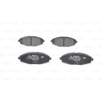 Jeu de 4 plaquettes de frein avant BOSCH 0 986 424 512