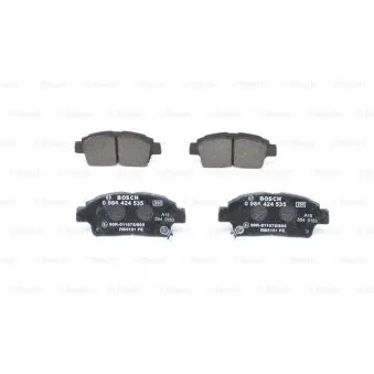 Jeu de 4 plaquettes de frein avant BOSCH 0 986 424 535