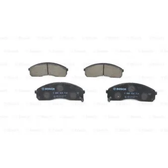 Jeu de 4 plaquettes de frein avant BOSCH 0 986 424 714