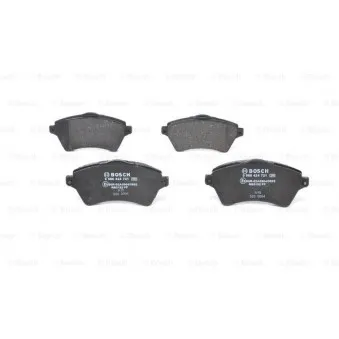 Jeu de 4 plaquettes de frein avant BOSCH 0 986 424 721