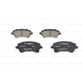 Jeu de 4 plaquettes de frein avant BOSCH 0 986 424 735