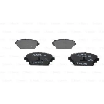 Jeu de 4 plaquettes de frein avant BOSCH 0 986 424 791