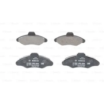 Jeu de 4 plaquettes de frein avant BOSCH 0 986 460 949