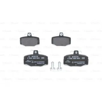 Jeu de 4 plaquettes de frein arrière BOSCH 0 986 460 993