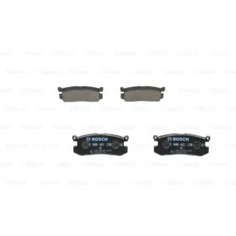 Jeu de 4 plaquettes de frein arrière BOSCH 0 986 461 138