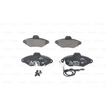 Jeu de 4 plaquettes de frein avant BOSCH 0 986 461 757