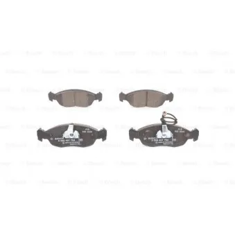 Jeu de 4 plaquettes de frein avant BOSCH 0 986 461 764