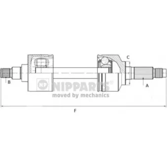 Arbre de transmission NIPPARTS N2801010