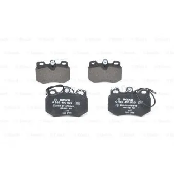 Jeu de 4 plaquettes de frein avant BOSCH 0 986 490 800