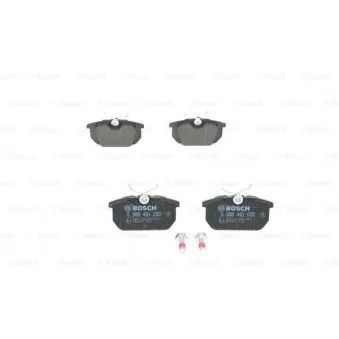 Jeu de 4 plaquettes de frein arrière BOSCH 0 986 491 030