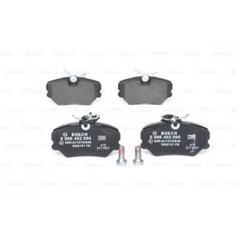 Jeu de 4 plaquettes de frein avant BOSCH 0 986 492 090