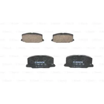Jeu de 4 plaquettes de frein avant BOSCH 0 986 493 720