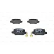 Jeu de 4 plaquettes de frein arrière BOSCH 0 986 494 023 - Visuel 1
